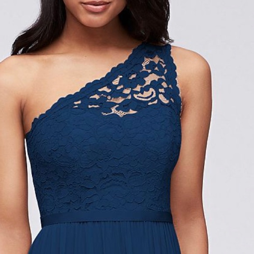 NWT David’s Bridal Bridesmaid Dress F17063 Marine - Picture 2 of 6